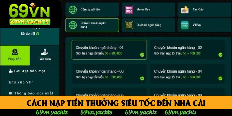 Cách nạp tiền thưởng siêu tốc đến nhà cái Cách nạp tiền thưởng siêu tốc đến nhà cái